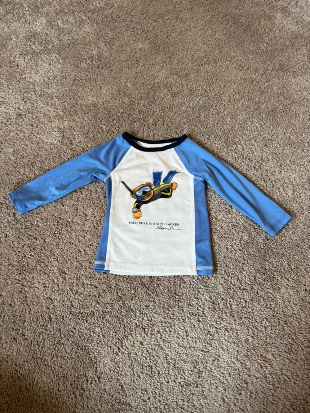 Polo Ralph Lauren boy's snorkel Polo Bear rash guard spf protection - Picture 4 of 7